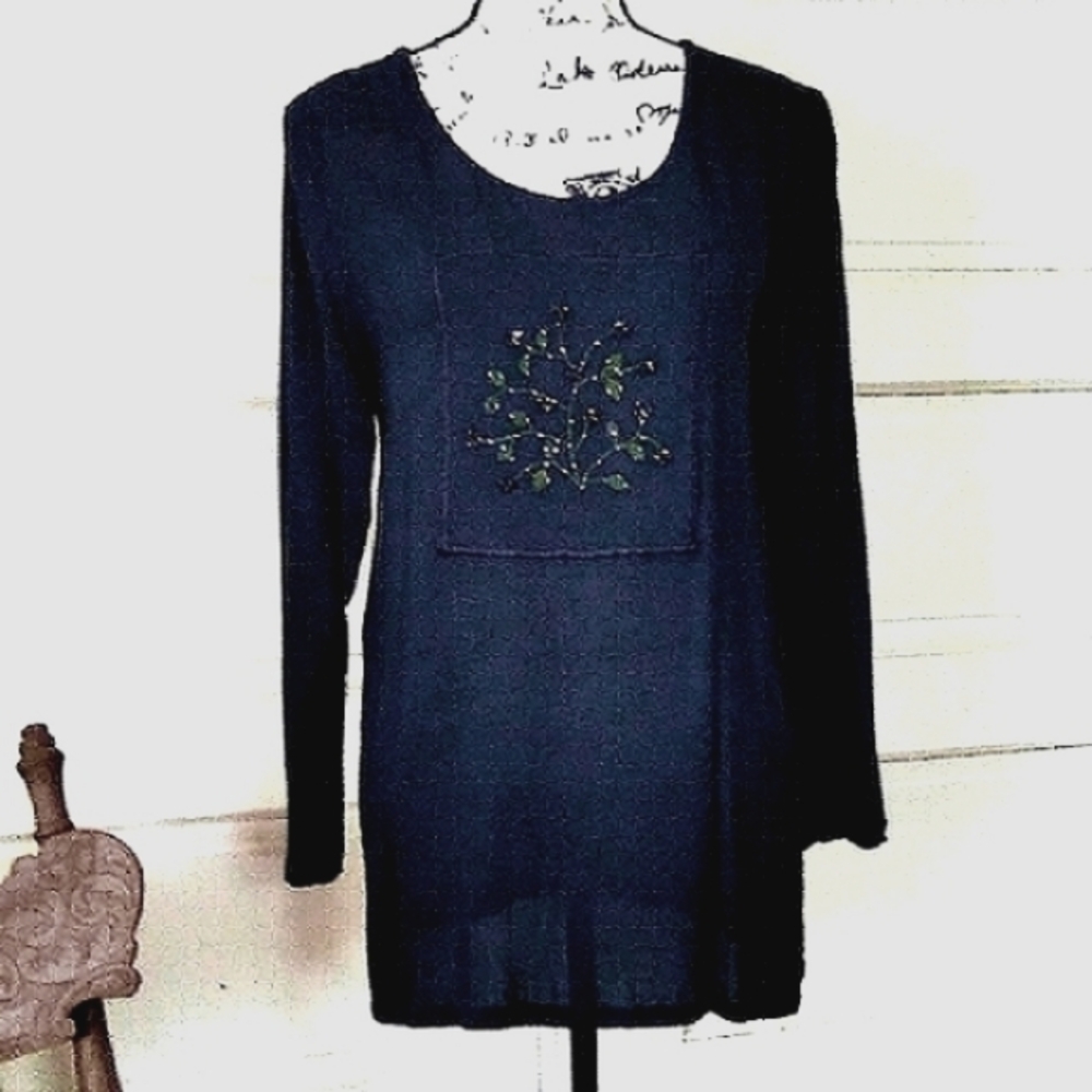 LA BLEND NAVY BLUE TUNIC